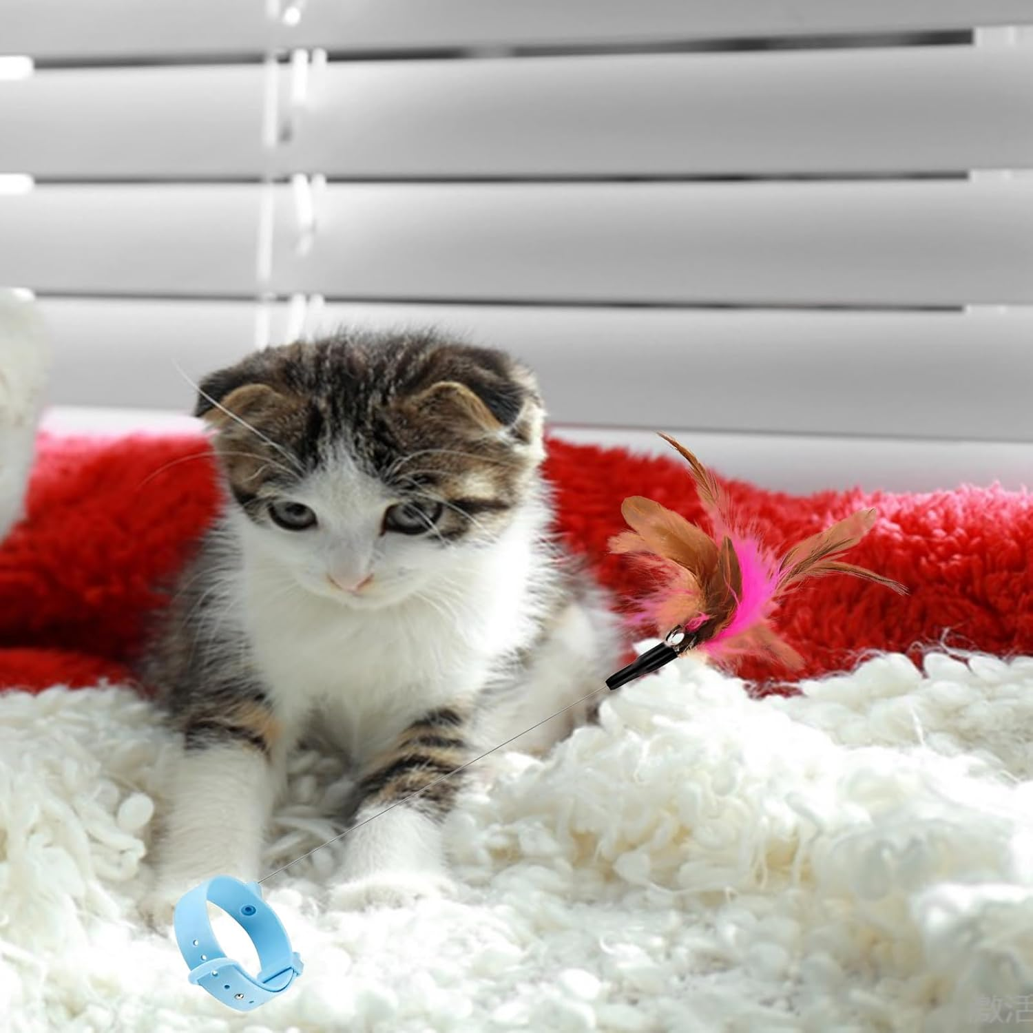 Cat Toys Cat Toys Magic Wand Silicone Adjustable Magic Wand for Cats Adjustable Toys for Necklace Bell Interactive Cat Toys Indoor 2 Pack