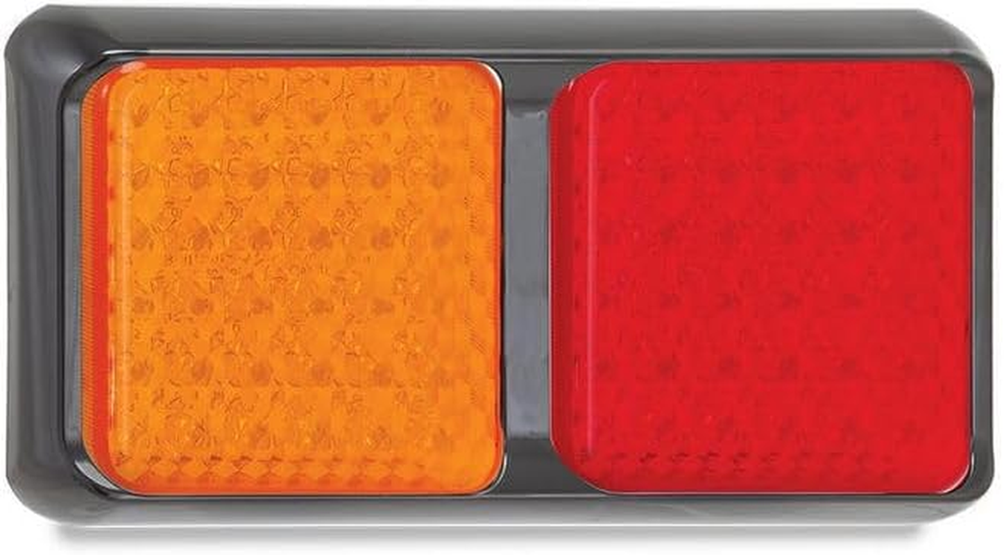 LED Autolamps 80 Double Series 12V Stop/Tail/Indicator 72 Led'S Lamp with Black Bracket, 190 Mm X 100 Mm X 28 Mm Size image number 1