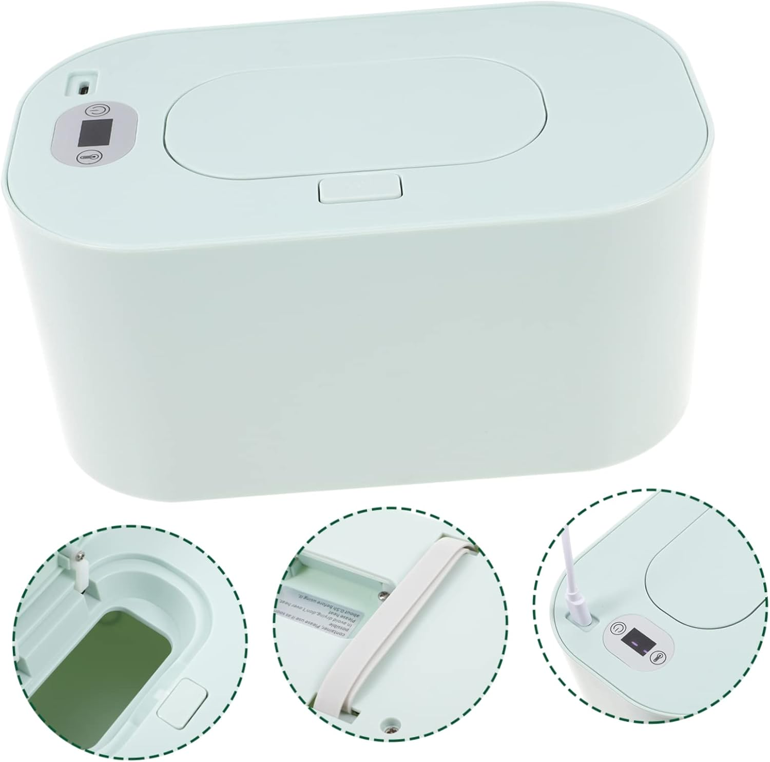 Portable Wipe Warmer USB Wipe Warmer Tissue Dispenser for Home Car Travel Use Wet Tissue Function image number 3