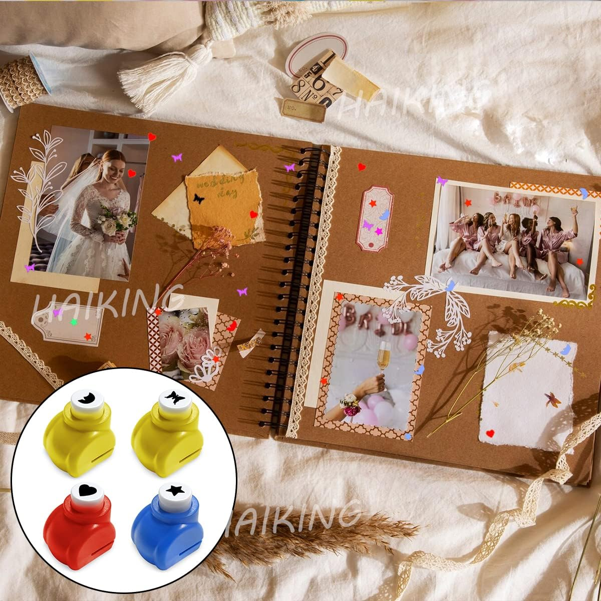 Paper Punches, 4 Pcs Craft Printing Shaper Puncher for DIY Projects, Paper Crafts, Scrapbooking, Card Making (4 Patterns) image number 6