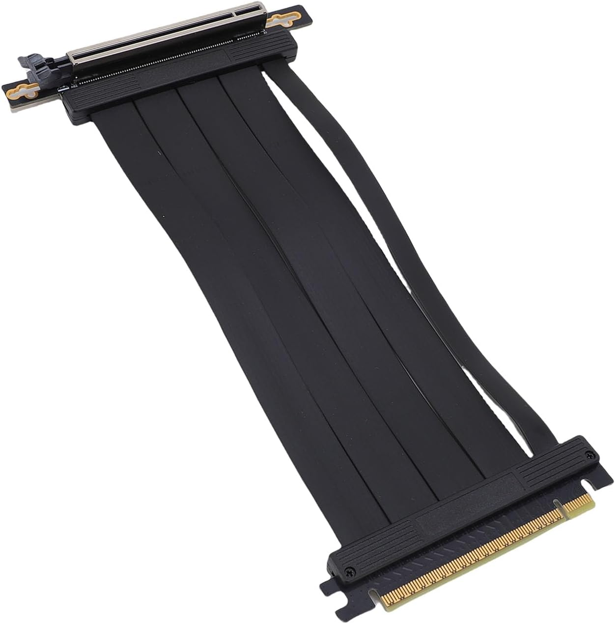 Jectse PCIE 5.0 X16 Extension Cable, 128Gbps High Speed Flexible Extender Card Extension Port 90 Degree Adapter, PCIE 5.0 X16 Graphics Card Extension Cable, 20Cm Black image number 3