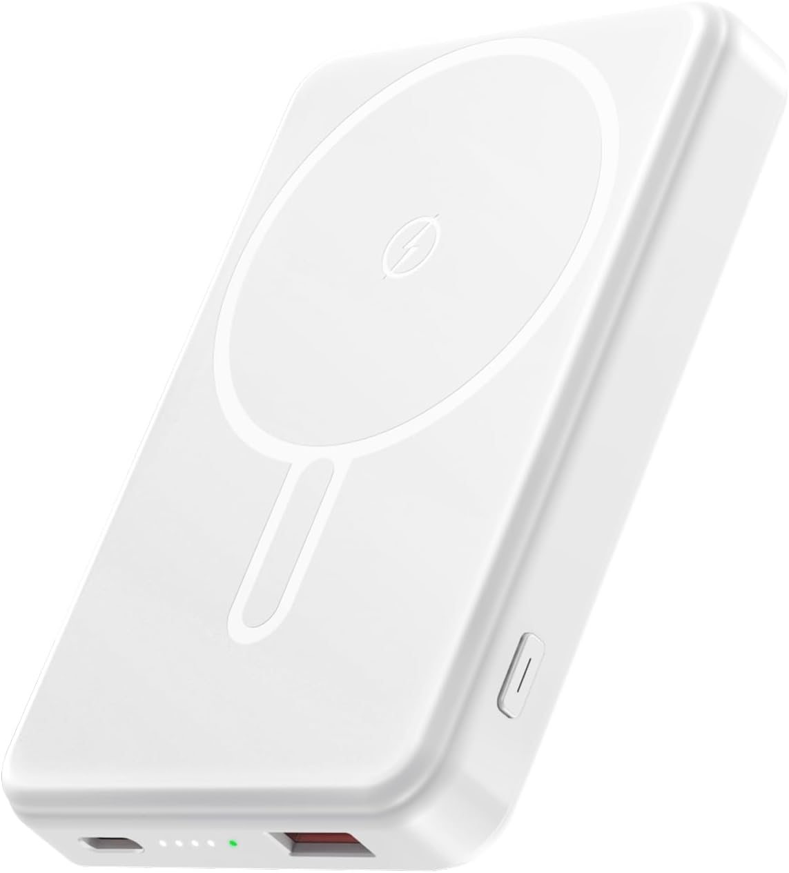 PDBEST 12000Mah Magsafe Powerbank Magnetic Portable Charger Power Bank PD 22.5W USB C Fast Charging Wireless Battery Pack Phone Charger for Iphone 16/15/14/13/12 All Series White