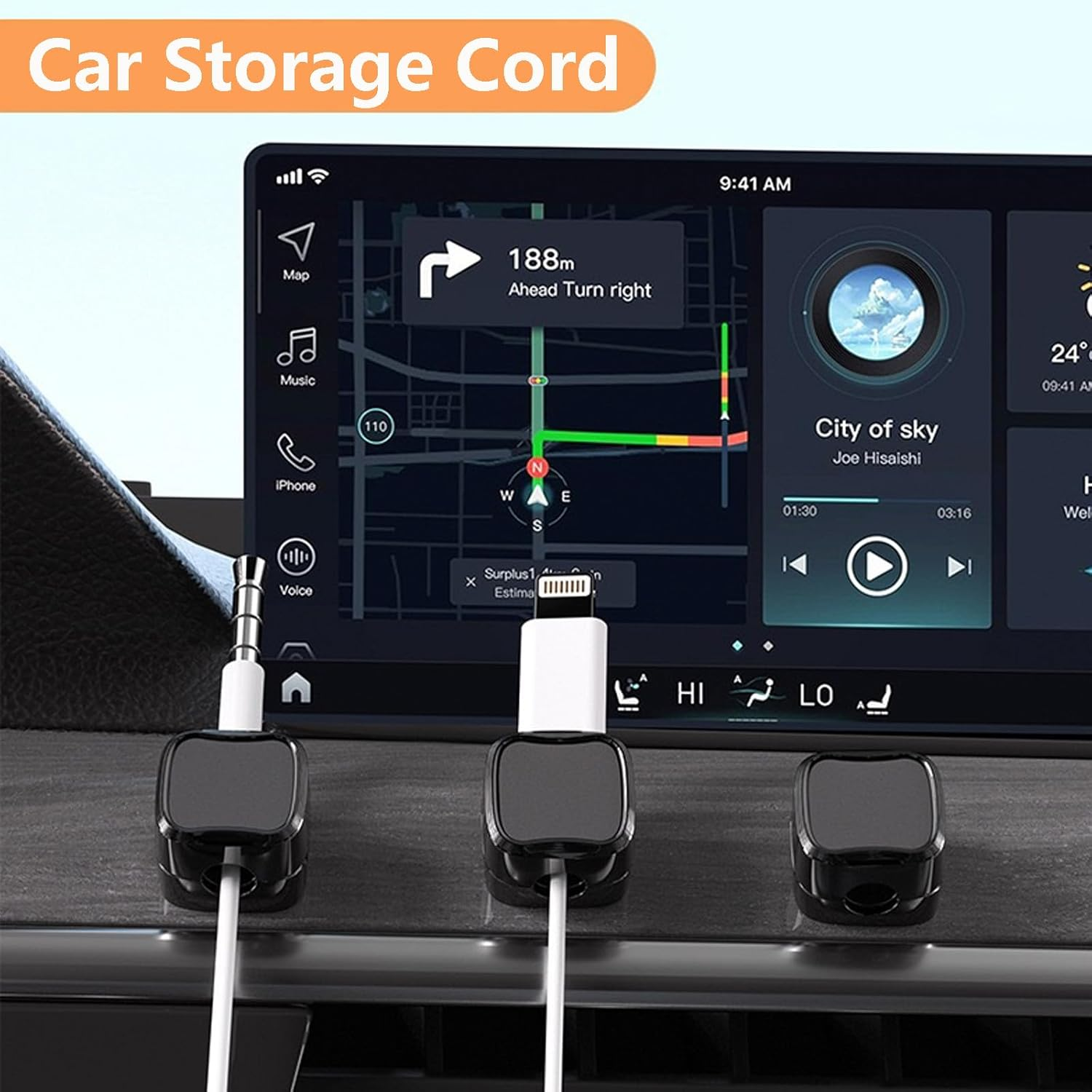 Magnetic Cable Holder,8 Pack Magnetic Cable Clips under Desk Cable Management Self Adhesive Cord Organizer Holder for Home Office Desk Phone Wall Desktop Nightstand (White, 8) image number 2