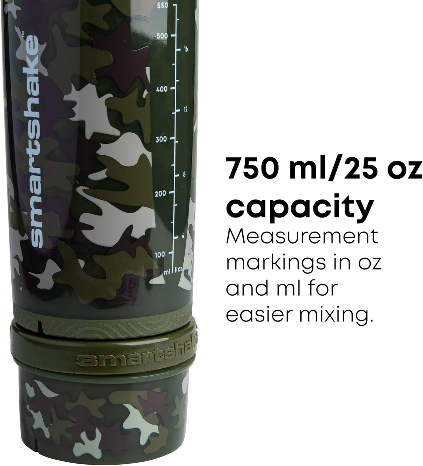 Smartshake Revive Shaker, 750 Ml Capacity, Camo Green image number 3