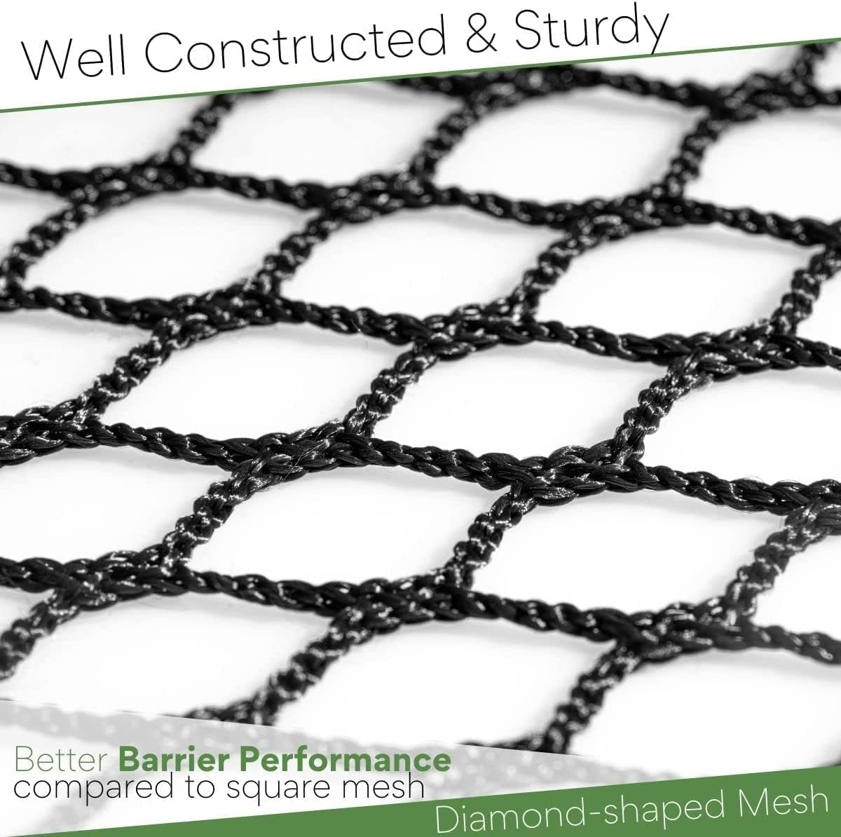 Golf Net - Sports Practice Barrier Net &ndash; Golf Hitting Net - Heavy Duty Nylon Golf Sports Netting Barrier Nets 10X10Ft/10X15Ft/10X20Ft - Golf Accessories image number 4