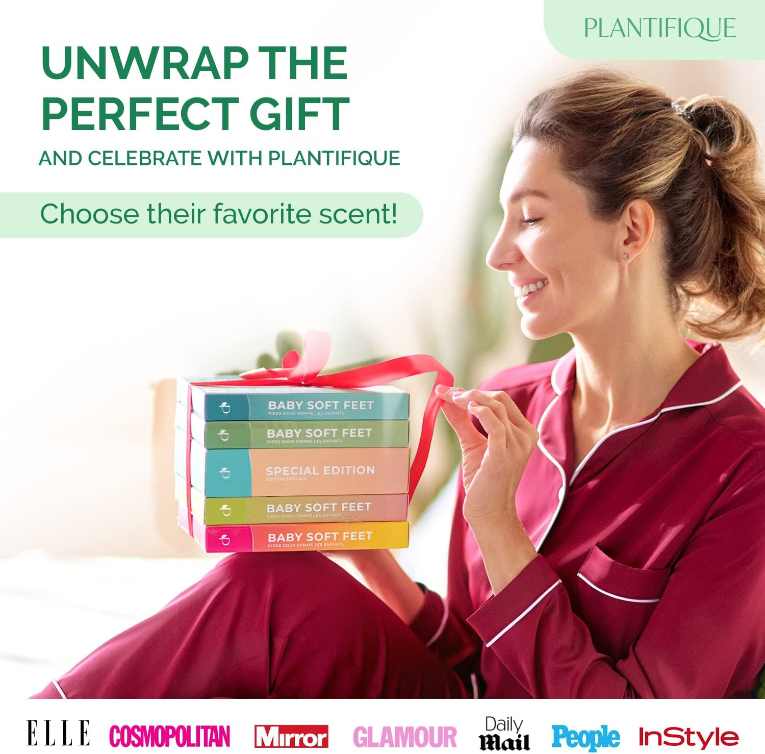 PLANTIFIQUE Foot Peeling Mask 4 Pack | Dermatologically Tested Repairs Heels & Removes Dry Dead Skin for Baby Soft Feet | Exfoliating Foot Peel Mask for Dry Cracked Feet image number 5