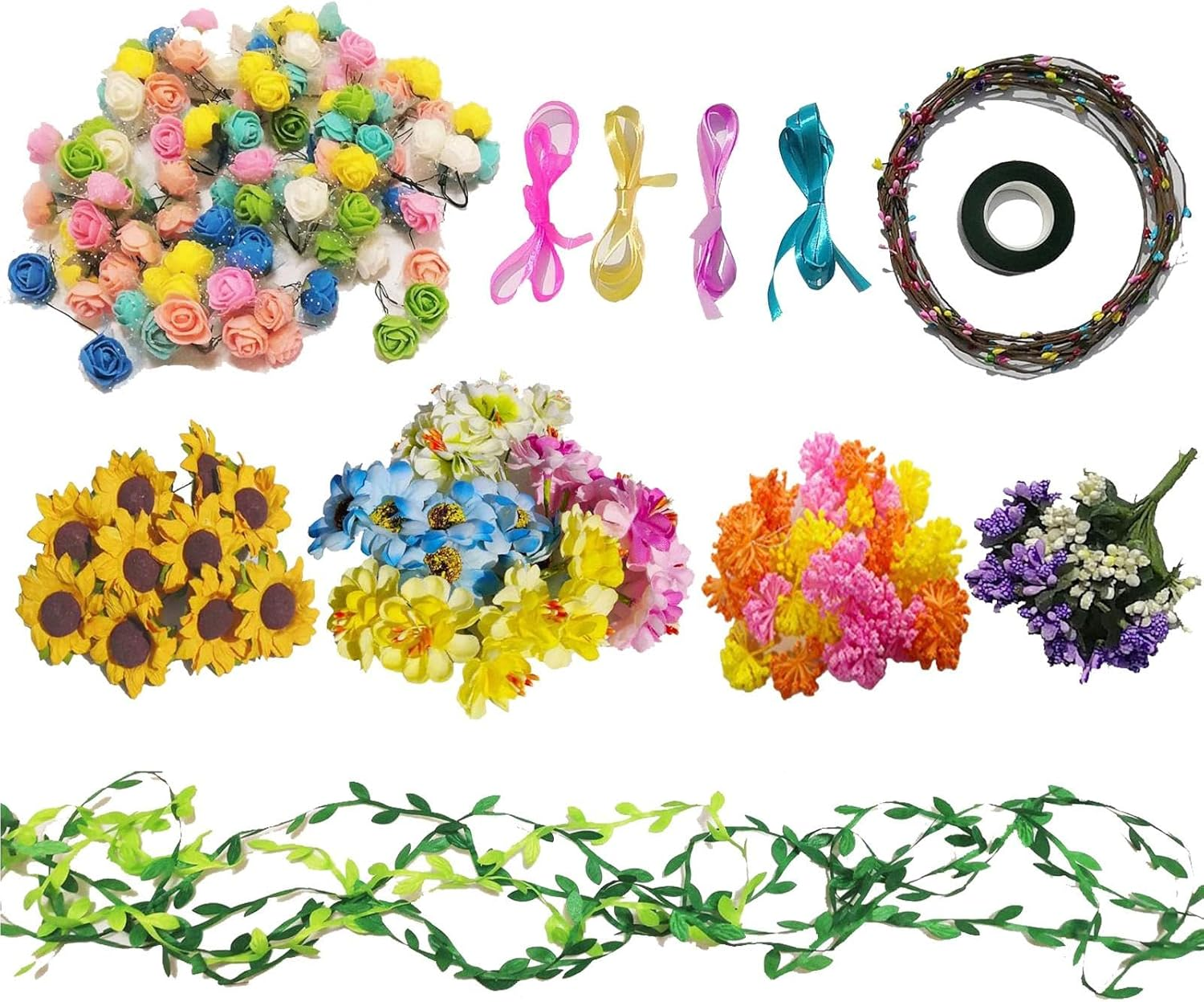 Flower Crown - Fairy Crown Flower Crowns Beautiful Flower Headband,Safe & Harmless Flower Headbands for Women, Fairy Parties Supplies for Boys, Girls, Family, image number 6