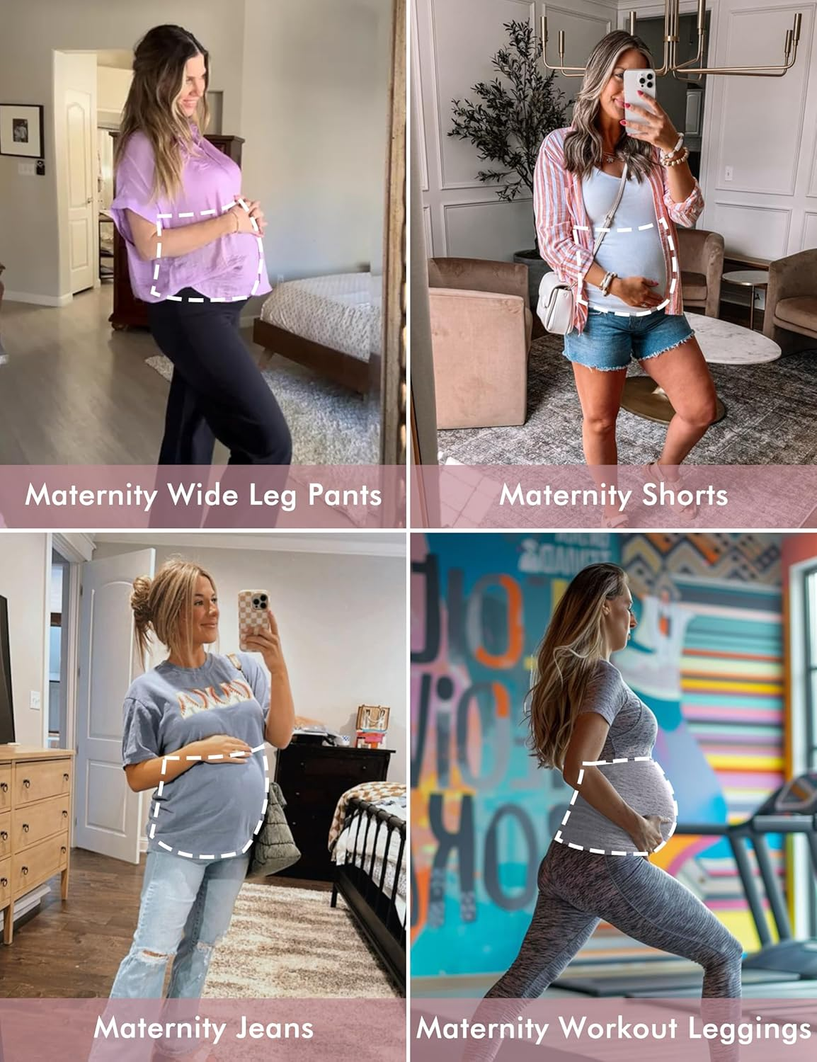 Rheane Seamless Pregnancy and Postpartum Belly Band with Pant Extenders