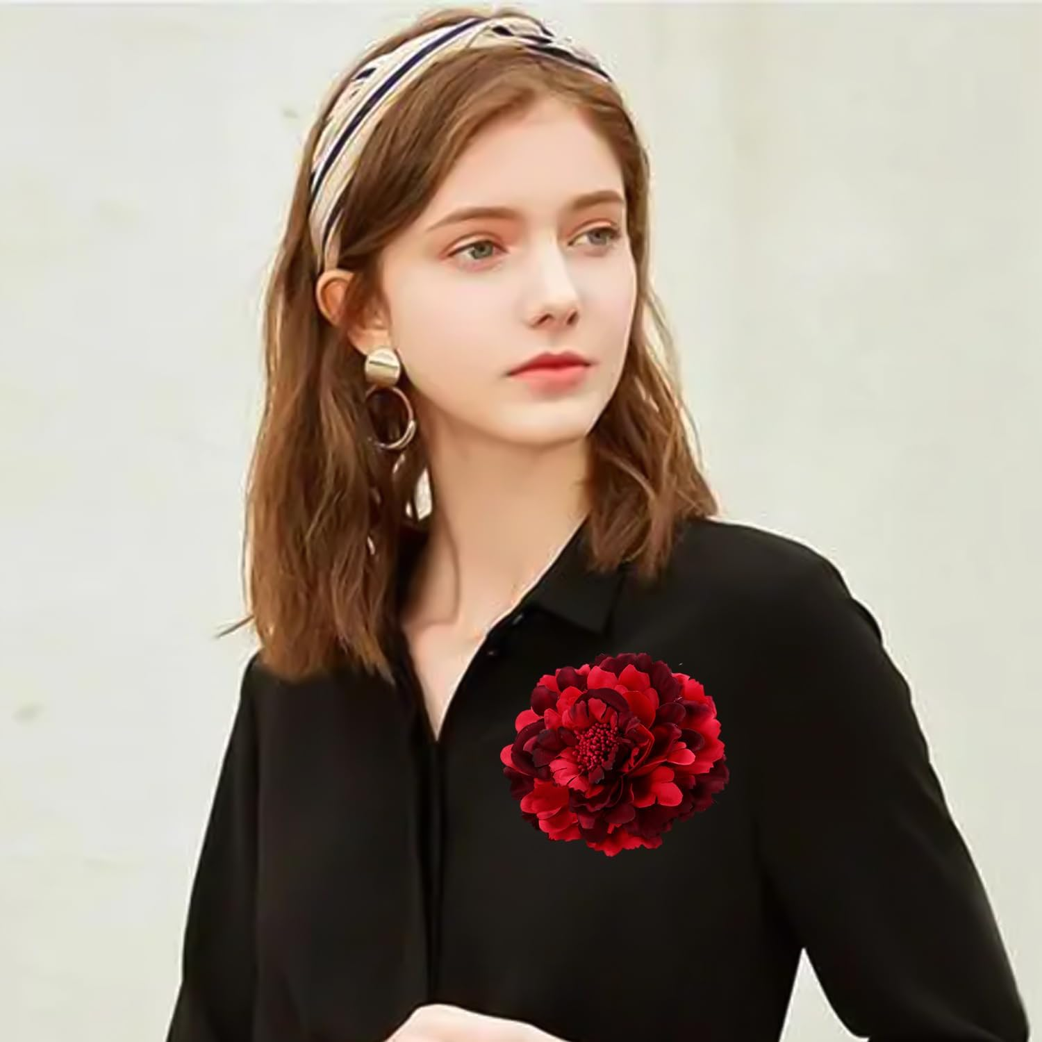 2 Pieces Simulated Flower Hair Pin, Eleer Hairpin, Decorative Hair Pin with Hairstyles, Suitable for Parties, Weddings, Travel.