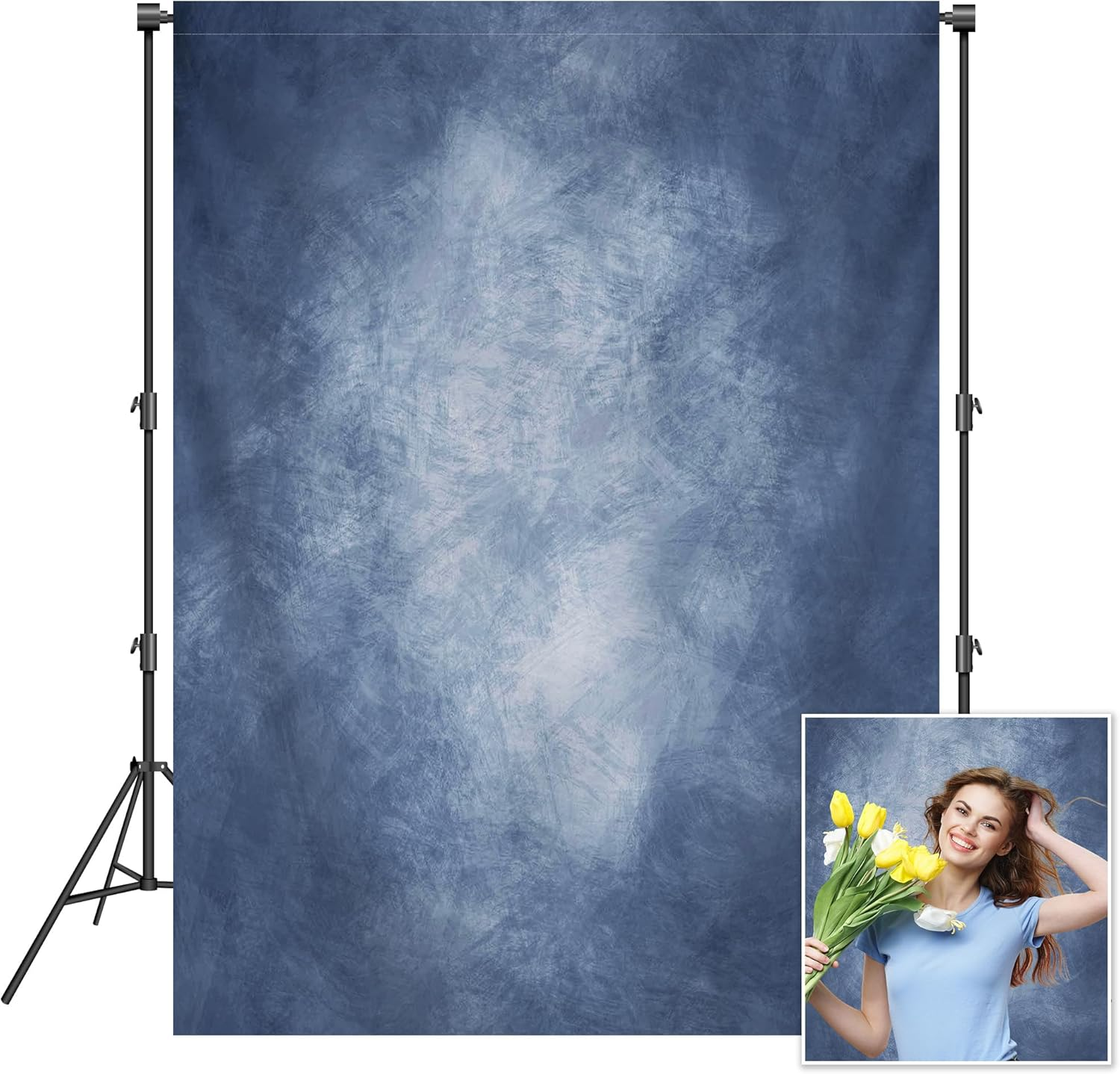Haboke Abstract Professional Photography Backdrop for Adult Portrait Photo Studio Props Booth Background Photoshoot with Thick Ployester Roller Pocket on Top(Beige-8X10Ft)