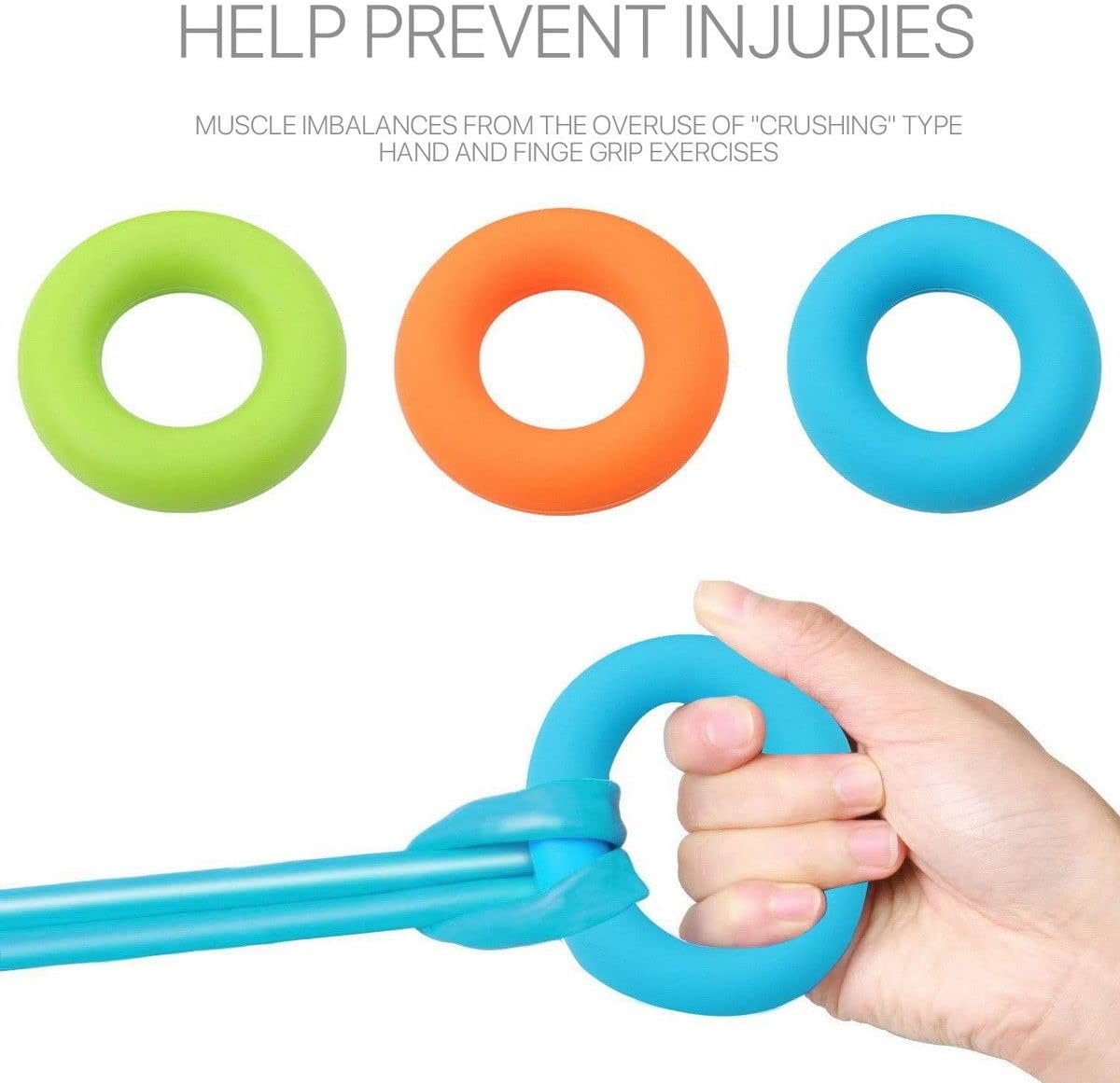 2X 5Pcs Power Hand Grip Forearm Gripper + Finger Stretcher Trainer for Home Gym Use image number 5