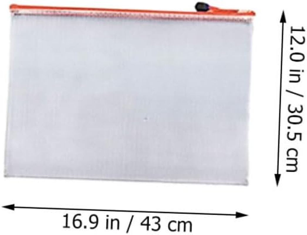LAPYAPPE 16Pcs Mesh Zipper Pouch for Document Organization Multi Transparent File Bags for Storage Material for Stationery and Travel Supplies