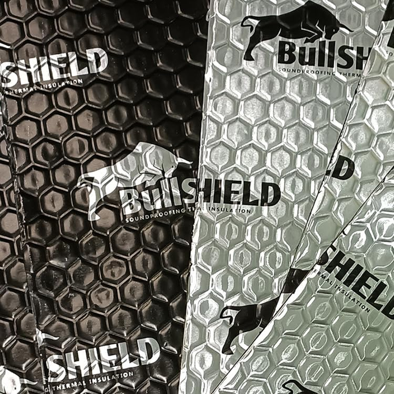 Bullshield Sound Deadener Deadening Butyl Roll Black Mat Car Heat Insulation (2㎡: 275X375Mm Blacksheet (20Sheets)) image number 5