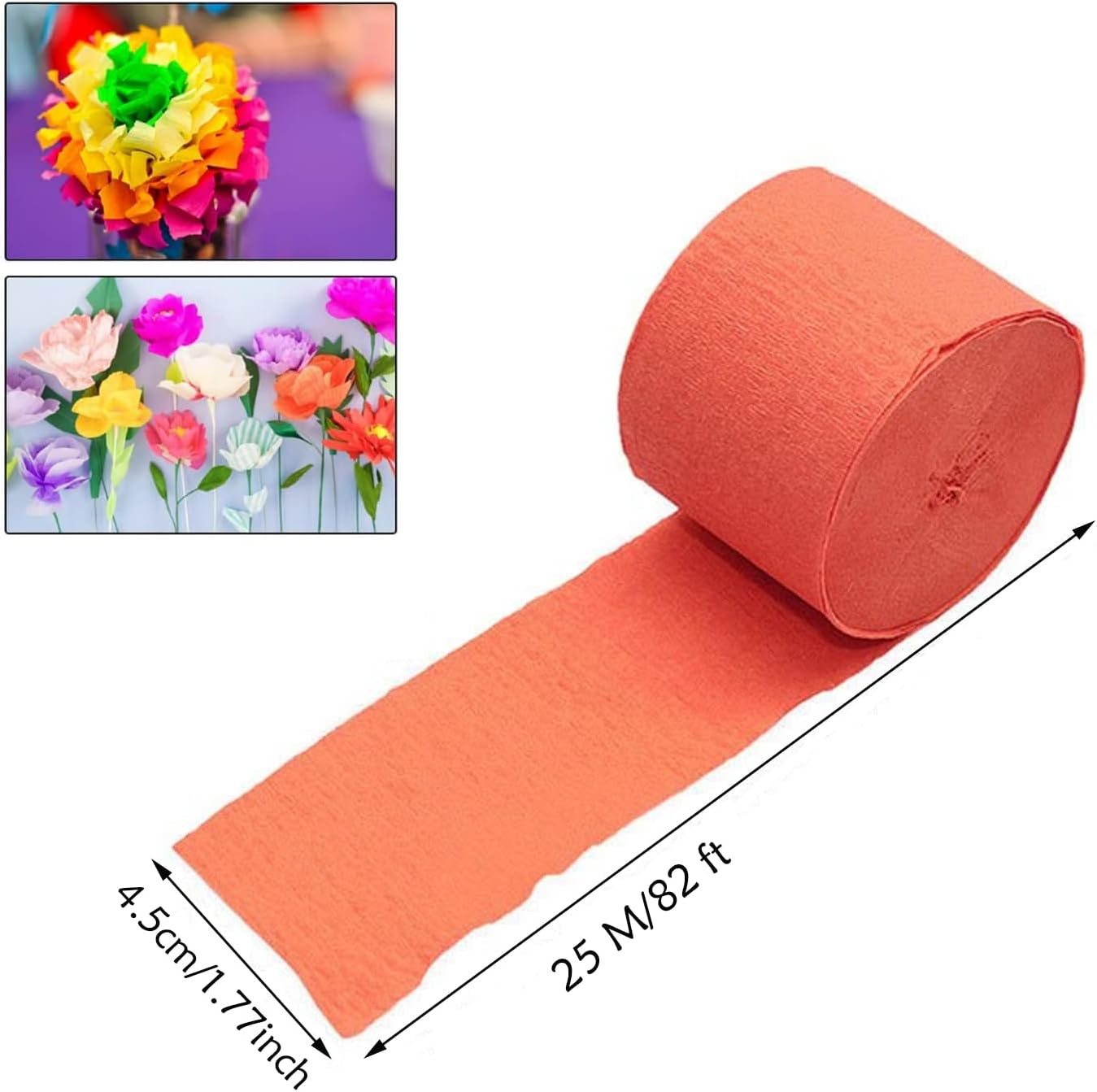 10 Rolls 82-Ft Crepe Paper Streamers,Rainbow Streamers Party Decorations Streamer Paper Rolls Birthday Decorations,Party Decorations,Wedding Decorations, Daily Parties and Festivals（10 Colors）