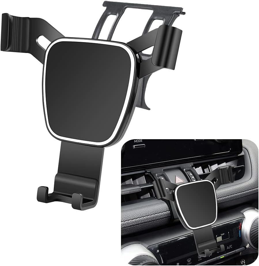 Musttrue Car Phone Holder for Toyota RAV4 2019-2024,Hybrid XSE Limited,Prime XSE 2021-2024 Auto Accessories Navigation Bracket Interior Mobile Cell Phone Mount（Not Fit RAV4 Le,Xle,Prime SE） - For Rav4 2019-2024（With Air Volume Knob） image number 0
