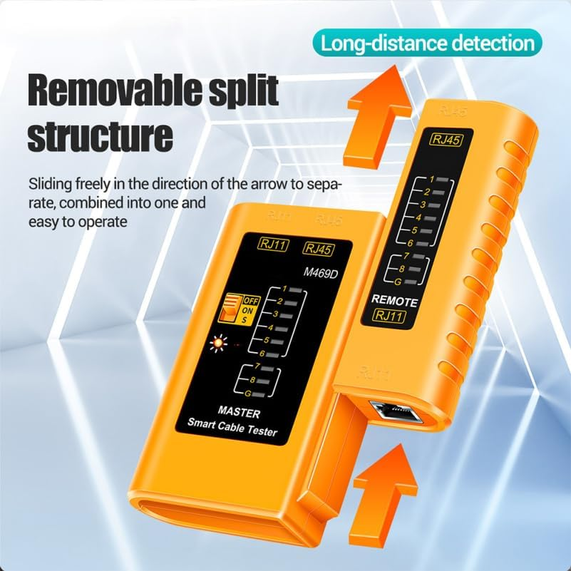 Zerodeko Network Cable Tester &ndash; Portable Ethernet LAN RJ45 Cable Tester Tool for Cat5 Cat6 Internet Wire Testing image number 1