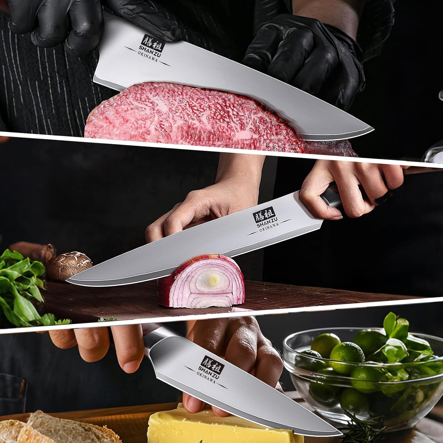 SHAN ZU 3 Piezas Chef Knife Set - OKINAWA Series image number 3