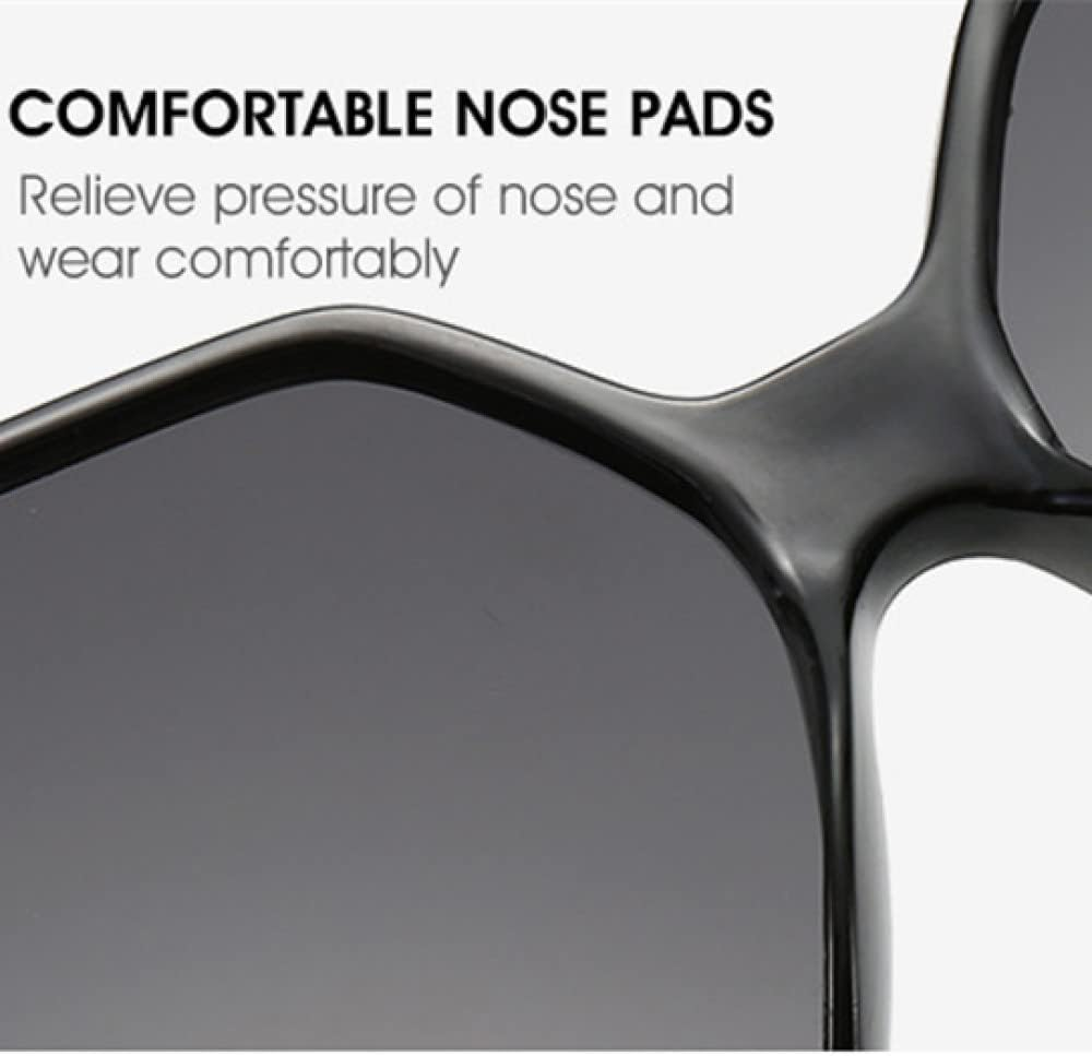 Square Oversized Sunglasses Women Big Frame Sun Glasses Female Mirror Gradient Hip Hop Shades - C1 Black-Gray image number 2