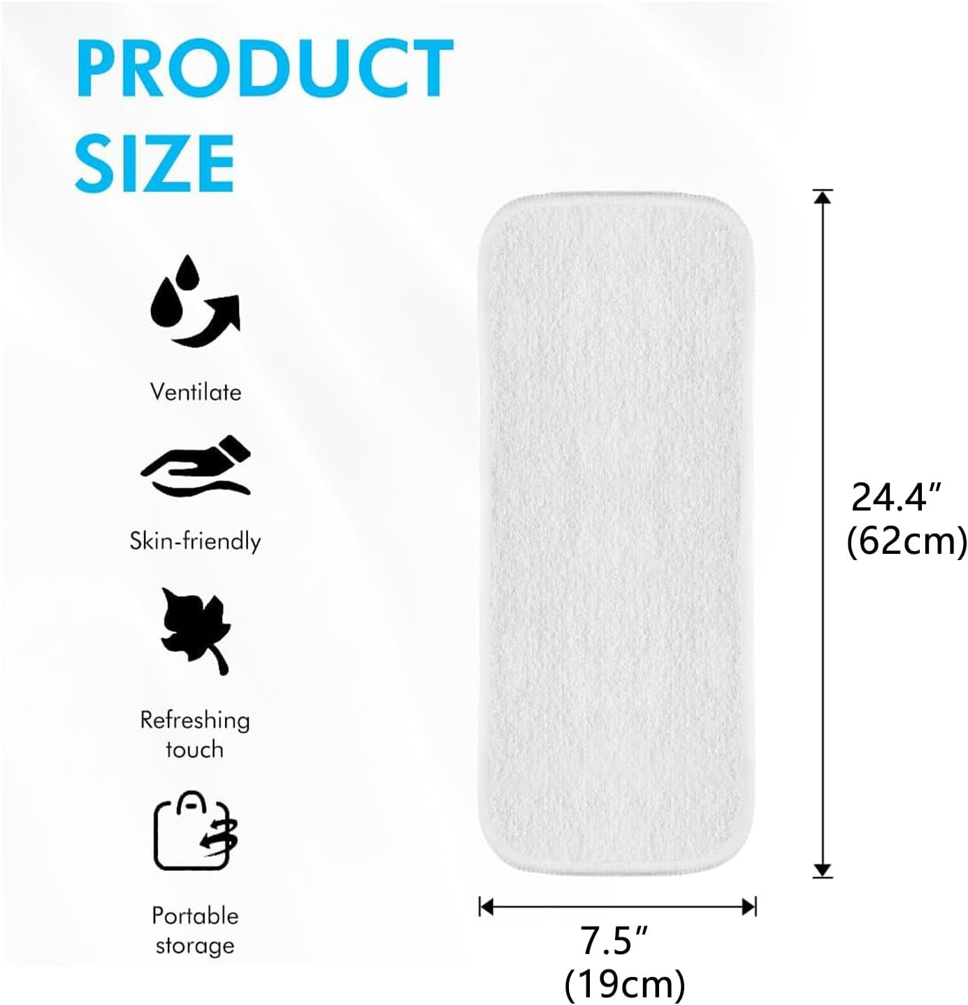 6 Pack Rayon Microfiber Inserts Liners for Adults Cloth Diapers for Incontinence Care, 4-Layer Washable Reusable Large Absorbent (White-Large) image number 3