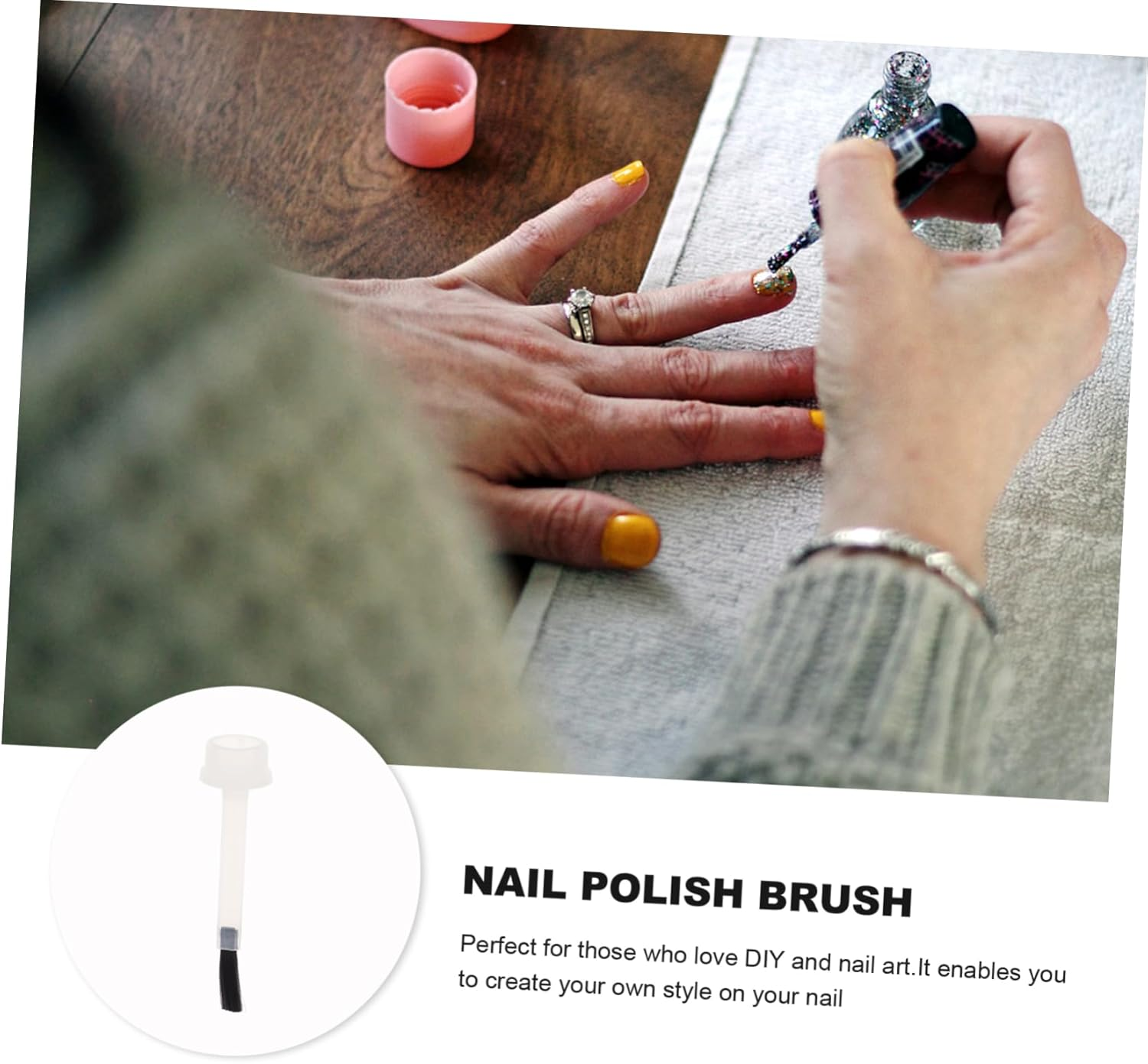 GANAZONO 20Pcs Nail Polish Brush Replacement Nail Art Brush Manicure Tools for Home Professional Use