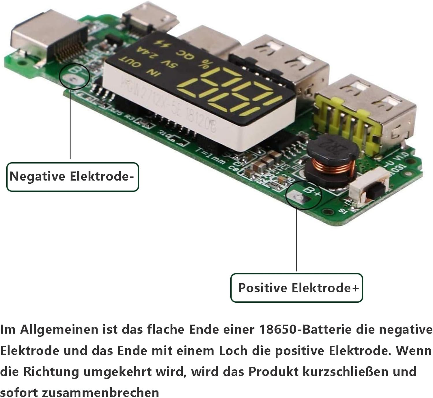 4Pcs 18650 Power Bank Board Dual USB 5V 2.4A Mobile Module 18650 Lithium Battery Charger Board with Overcharge Overdischarge Short Circuit Protection DIY USB Card image number 1