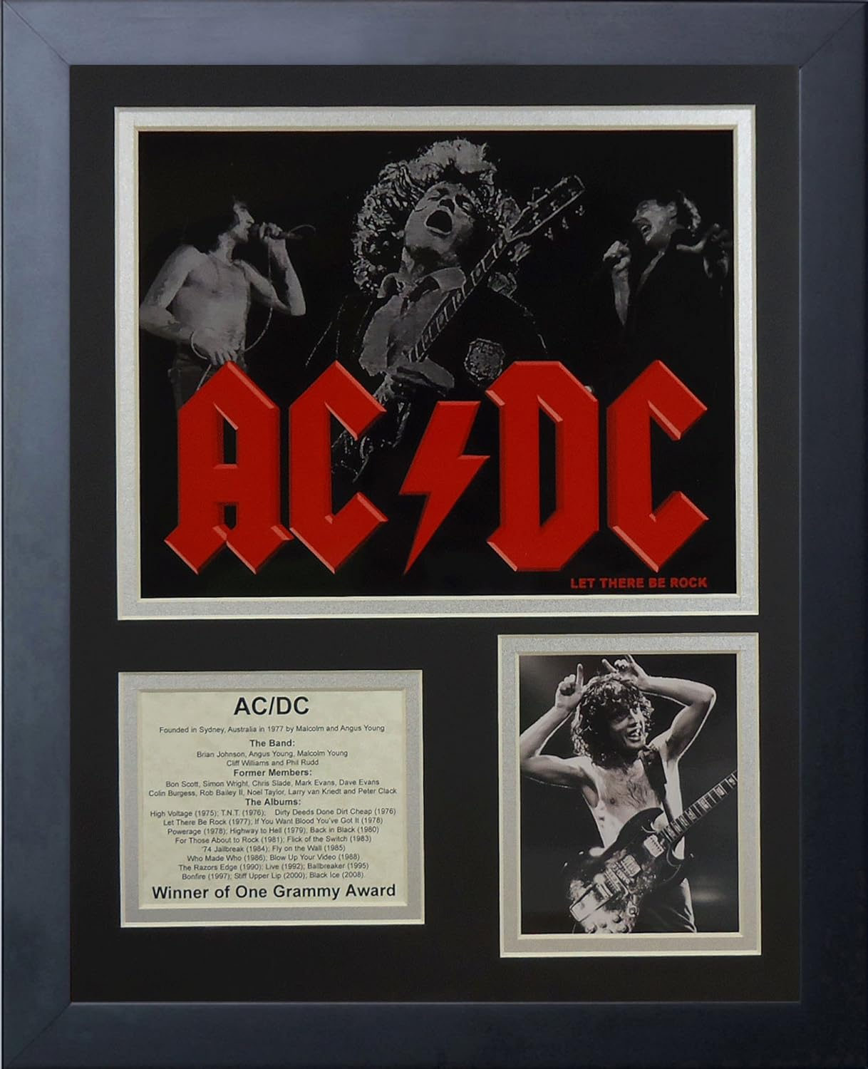 Legends Never Die AC/DC Framed Photo Collage, 11 by 14-Inch