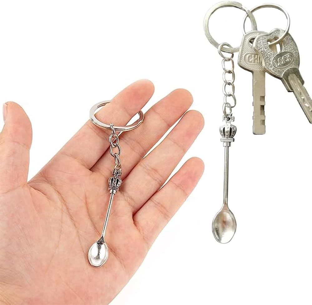 FRAINBOWZ Mini Spoons,Set of 4 Mini Shovel Spoon,Tiny Coffee Spoons,Pendants Necklace Vials for Measuring Spices, Glitter Powder, Coffee, Cake, Filling Bottles（Grey + Silver） image number 1