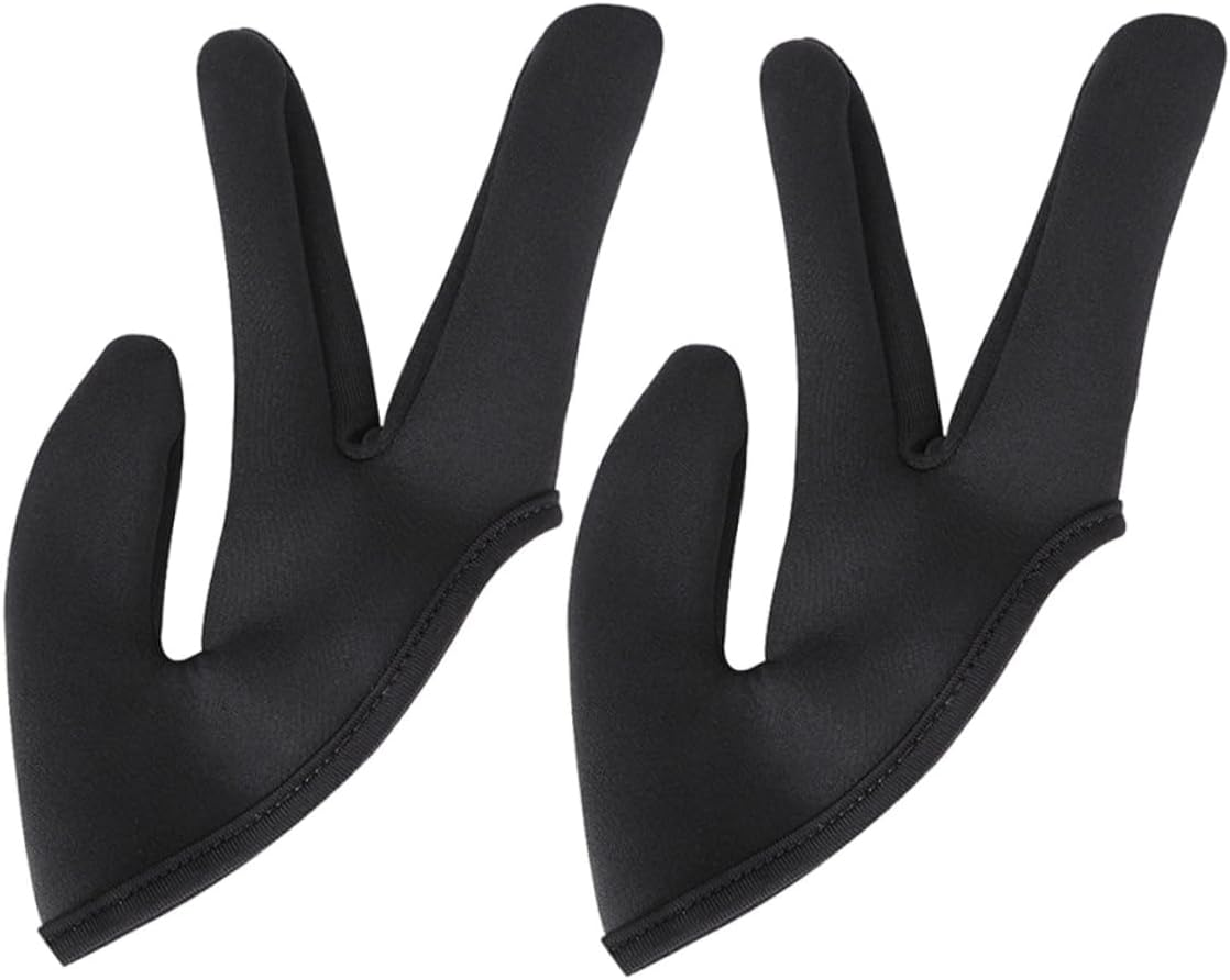 SAFIGLE Heat-Resistant Finger Covers Hairdressing Anti-Scald Gloves 2Pcs Three-Finger Design for High-Temperature Protection during Curling Wand Straightening and Hair Coloring image number 1