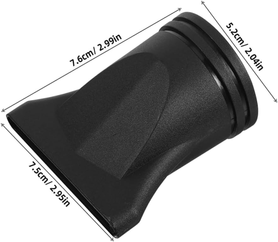 NOLITOY 6Pcs Hair Dryer Nozzle Accessories Smooth Nozzle Plastic Black image number 4
