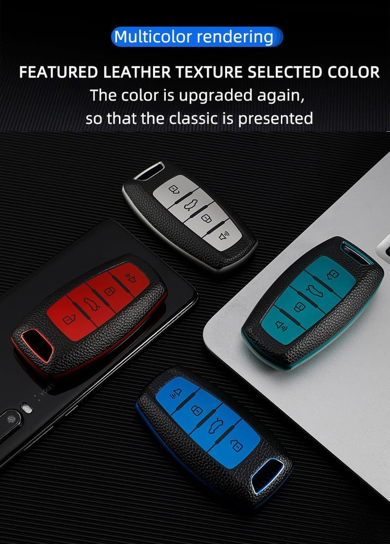 Ontto Car Key Fob Cover Keyring Fit for Great Wall Haval Hover H1 H4 H6 H7 H9 F5 F7 H2S GMW Coupe Key Case TPU Smart Key Shell Holder Bag Keychain Protector Decorative Accessories - Green image number 4