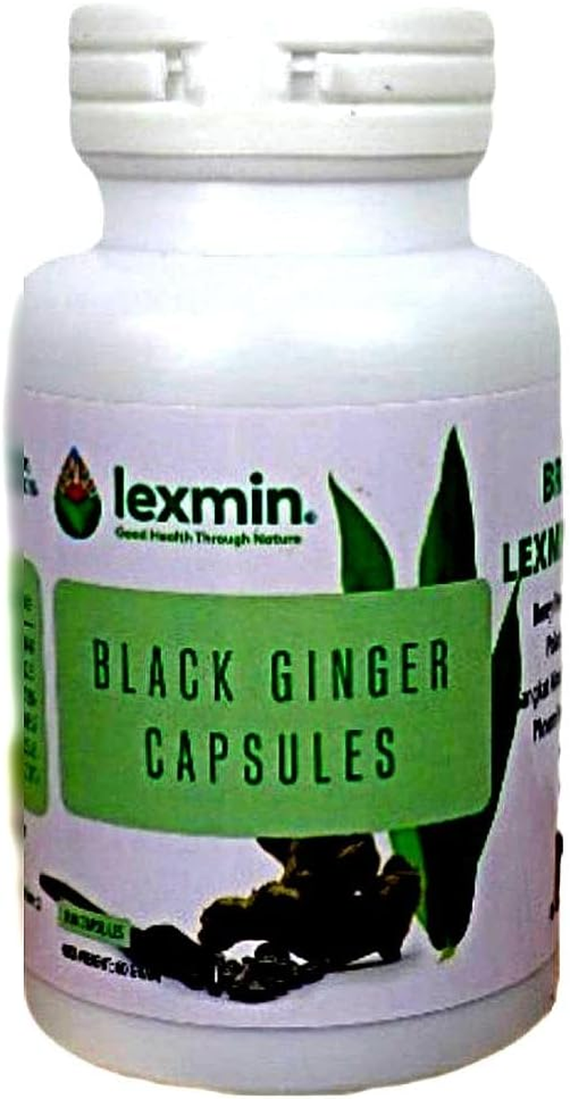 Lexmin&reg; Black Ginger Capsules | Award-Winning Energy & Circulation Support | Natural Antioxidant | Vegan & Non-Gmo (60)