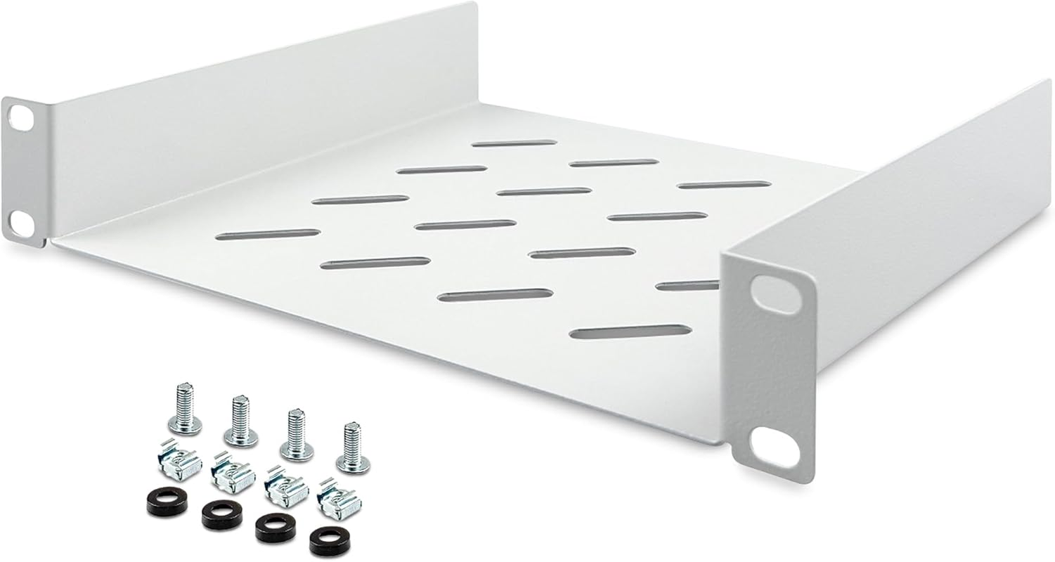 Digitus Shelf - 1U - 10" (254 Mm) - for Network Cabinet - 200 Mm Deep - Perforated Sheet Steel - Grey DN-10-TRAY-2