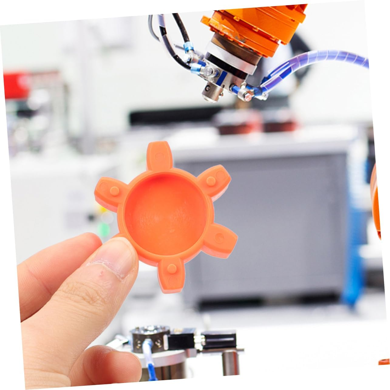 Plum Blossom Coupling Gasket Rubber Spider Insert Flexible Jaw Coupling Connector Shock Absorbing Pad Machine Fitting image number 2