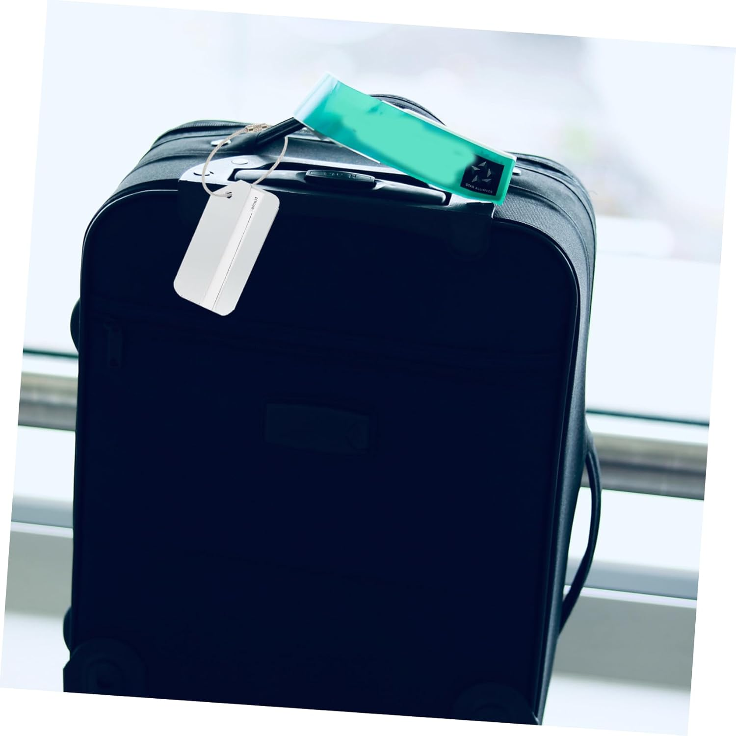 AKOOSY 6Pcs Aluminum Alloy Luggage Tag Label for Carry Luggage Bag Checked Travel Tags image number 4