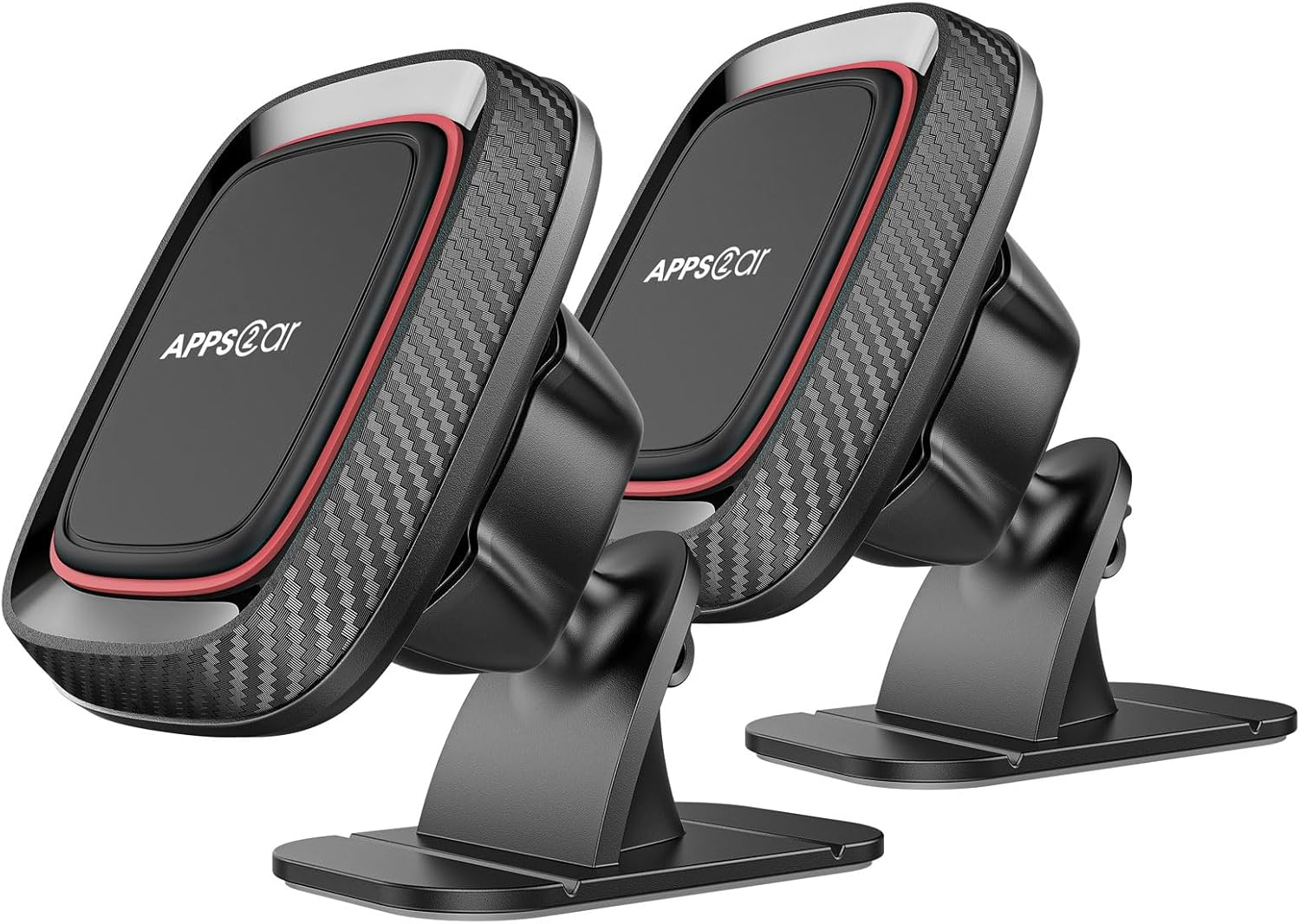 Apps2Car [2 Pack] Magnetic Phone Car Mount, Magnet Phone Holder for Car Built-In Strong Magnets (Black-Double) image number 1