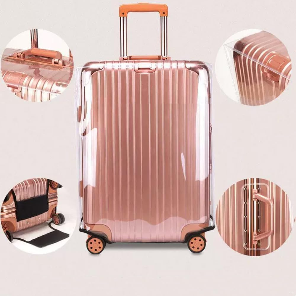 Luggage Cover,Clear PVC Travel Suitcase Cover Protectors,H HOME-MART Luggage Covers for Suitcase Protector Cover Dust Cover Suitcase Covers for Wheeled Suitcase Travel Accessories image number 6
