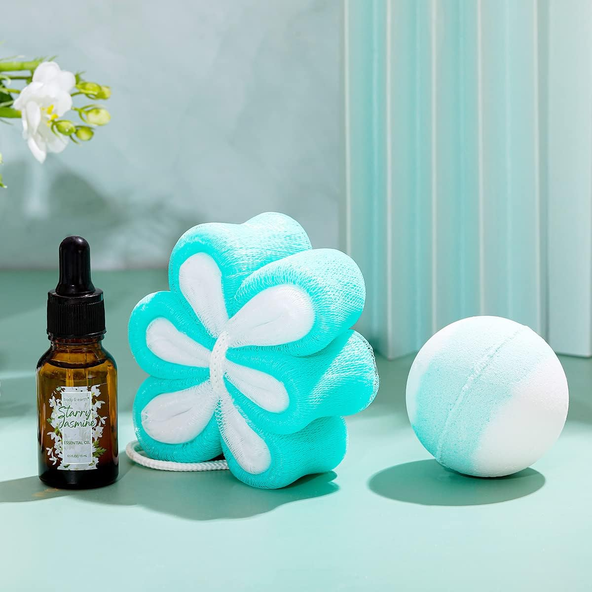 Bath Gift Set for Women - Luxurious 8 Pcs Bath Set with Jasmine Scented, Includes Bubble Bath, Shower Gel, Milk Lotion & Butter, Hand Soap and More, Perfect Women Gifts, Valentines Day Gifts image number 3