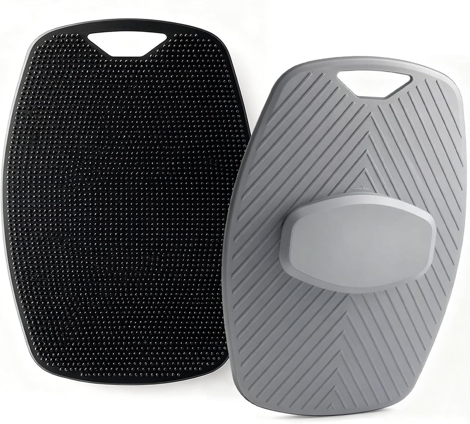 2 Packs Silicone Body Scrubber for Men, Premium Loofah Alternative with Lather Boosting Bristles, Ergonomic No-Slip Handle for Deep Cleaning, Exfoliating(Black ＋Gray) image number 4