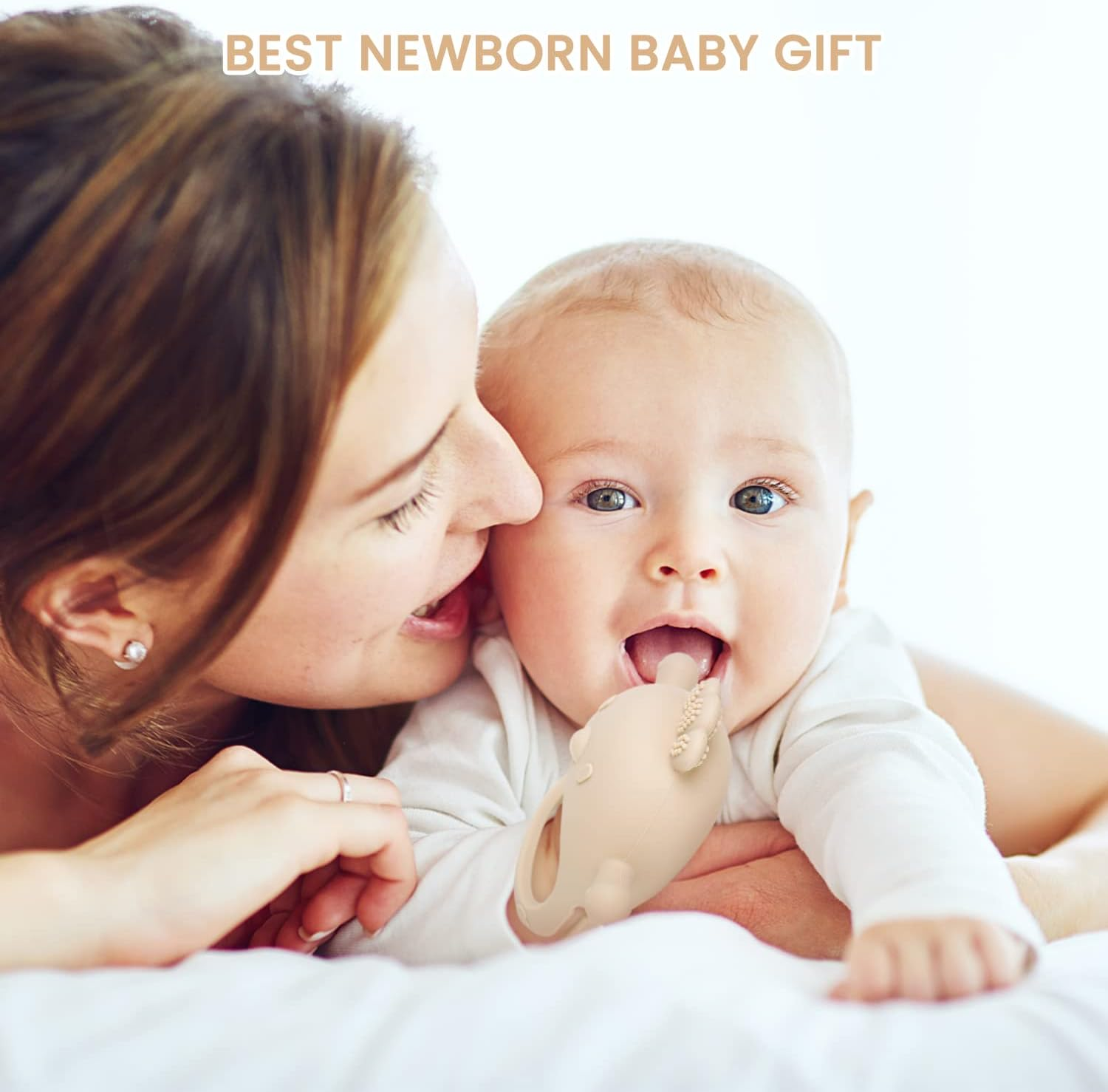 MISSLILI 2Pcs Baby Teething Toy for Infants 3+ Months, BPA Free Anti-Drop Silicone Chick Mitten Teether Toy for Soothing Sore Gums, Baby Chew Toys for Sucking Needs image number 4