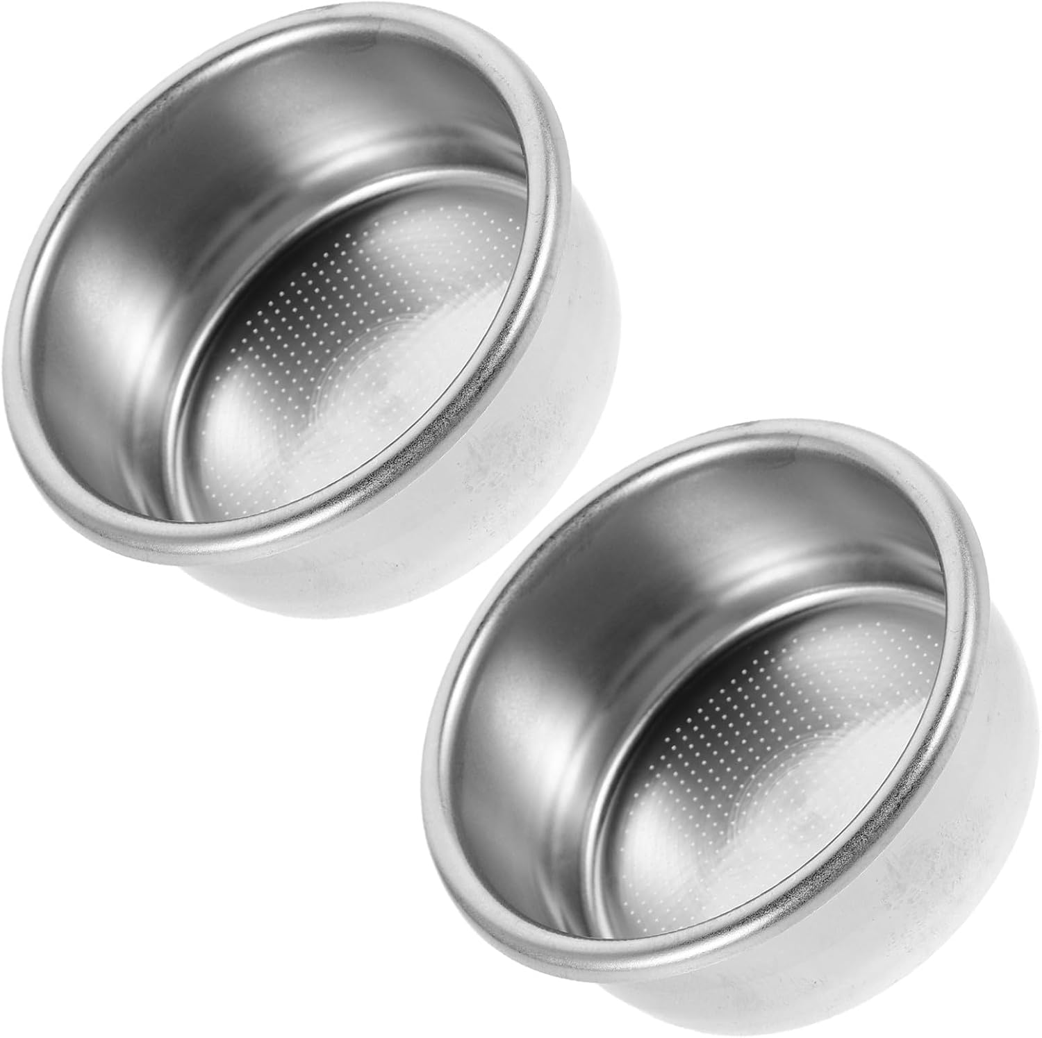 DINHEAROM 2PCS 54Mm Stainless Steel Espresso Coffee Filter Basket Portafilter Screen for Coffee Machine Brewing, Replacement Stainless Steel Mesh Strainer Suitable for Office and Home Use image number 2