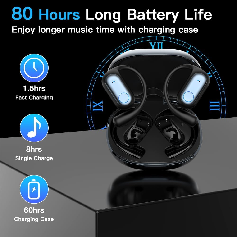 AI Real-Time Translation Earbuds, Bluetooth 5.4 Headphones Translator for 144 Languages & Accents, OWS LCD Touch Screen Real-Time Earphones Fit Ios and Android Ideal for Travel Business Learning image number 6