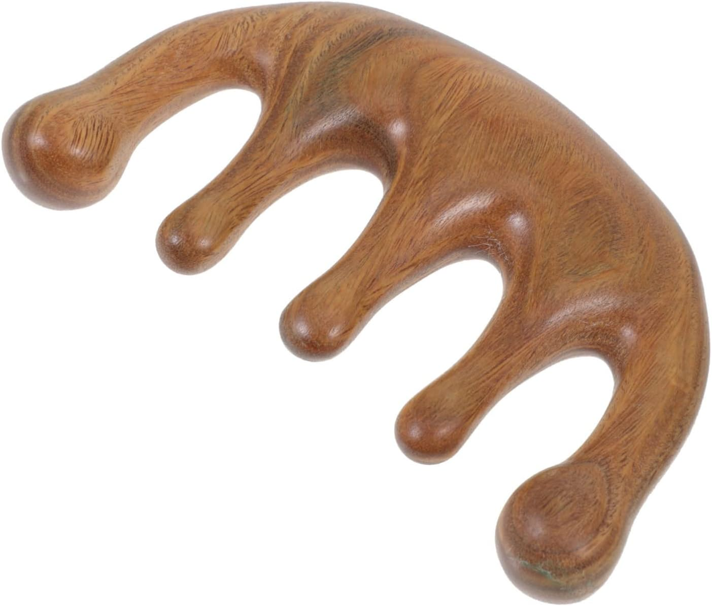 TOVINANNA Practical Massage Comb Wooden Hairbrush for Scalp Relaxing Massager for Hair image number 3