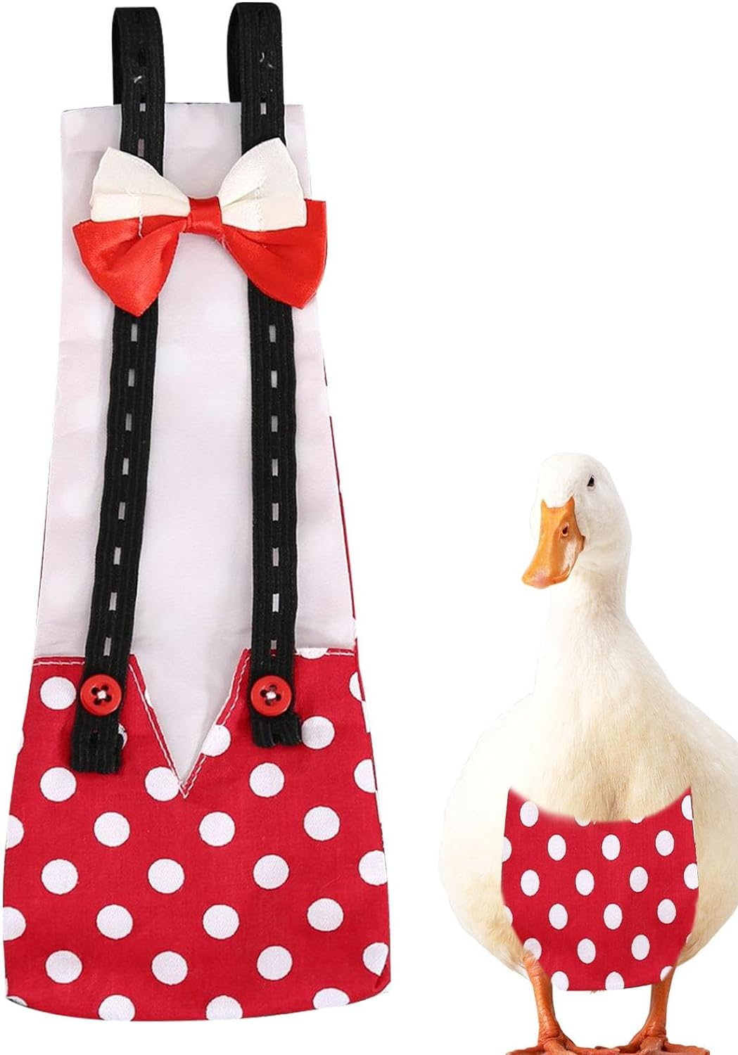 Duck Diapers - Reusable Duck Diaper,Reusable Duck Diapers with Bow Ties, Washable Printed Fabric Pet Poultry Nappies Supplies