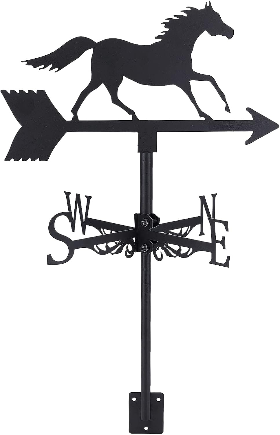 SUPERDANT Galloping Horse Weather Vane Ornament Wind Vane Weather Vane Personalised Metal Weathervane for Garden Decoration Farmhouse Roof Decorative Outdoor Garden Wind Measuring Tool