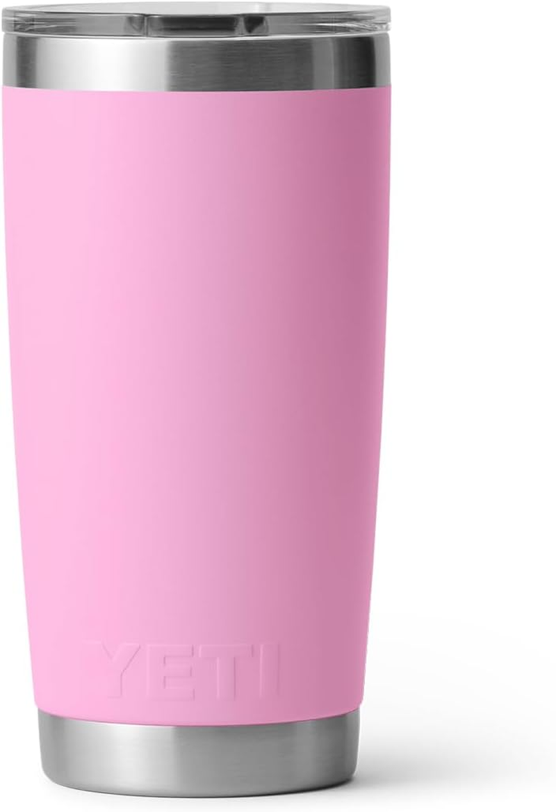YETI Rambler 20 Oz Tumbler, Stainless Steel, Vacuum Insulated with Magslider Lid, Power Pink - Red image number 6
