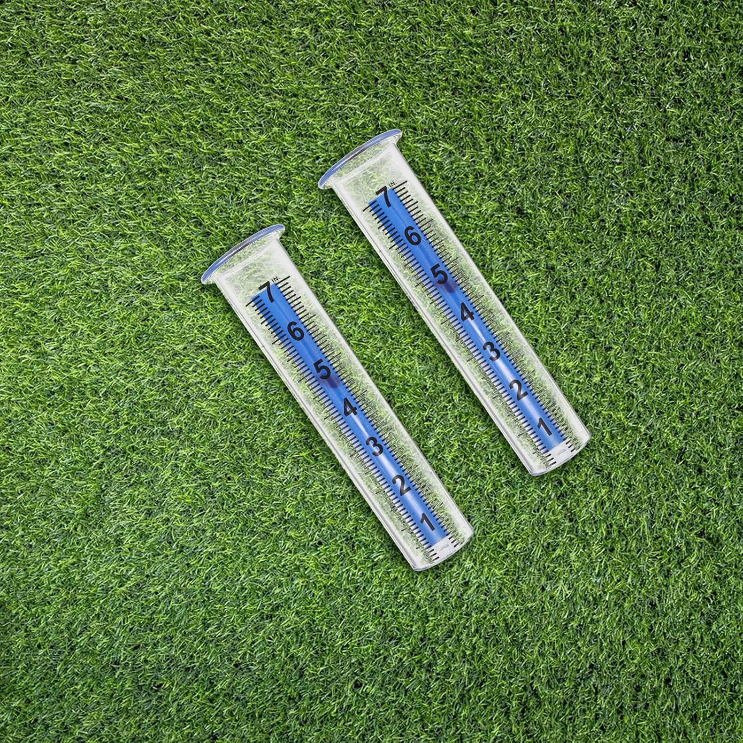 Bestonzon 4PCS Outdoor Rain Gauge Plastic Rainfall Measuring Tubes with Anti-Crack and Freeze Resistance Transparent Water Gauge for Garden Lawn School Weather Monitoring image number 1