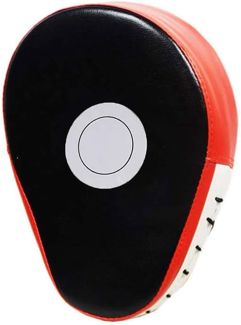 Wolike 1 Pcs Boxing Focus Pad, Punching Target Mitt for Hook & Jab Strike and MMA UFC Training, Ergonomic Fit Hand,High Elasticity EVA, Non-Toxic (Black and Red) image number 6