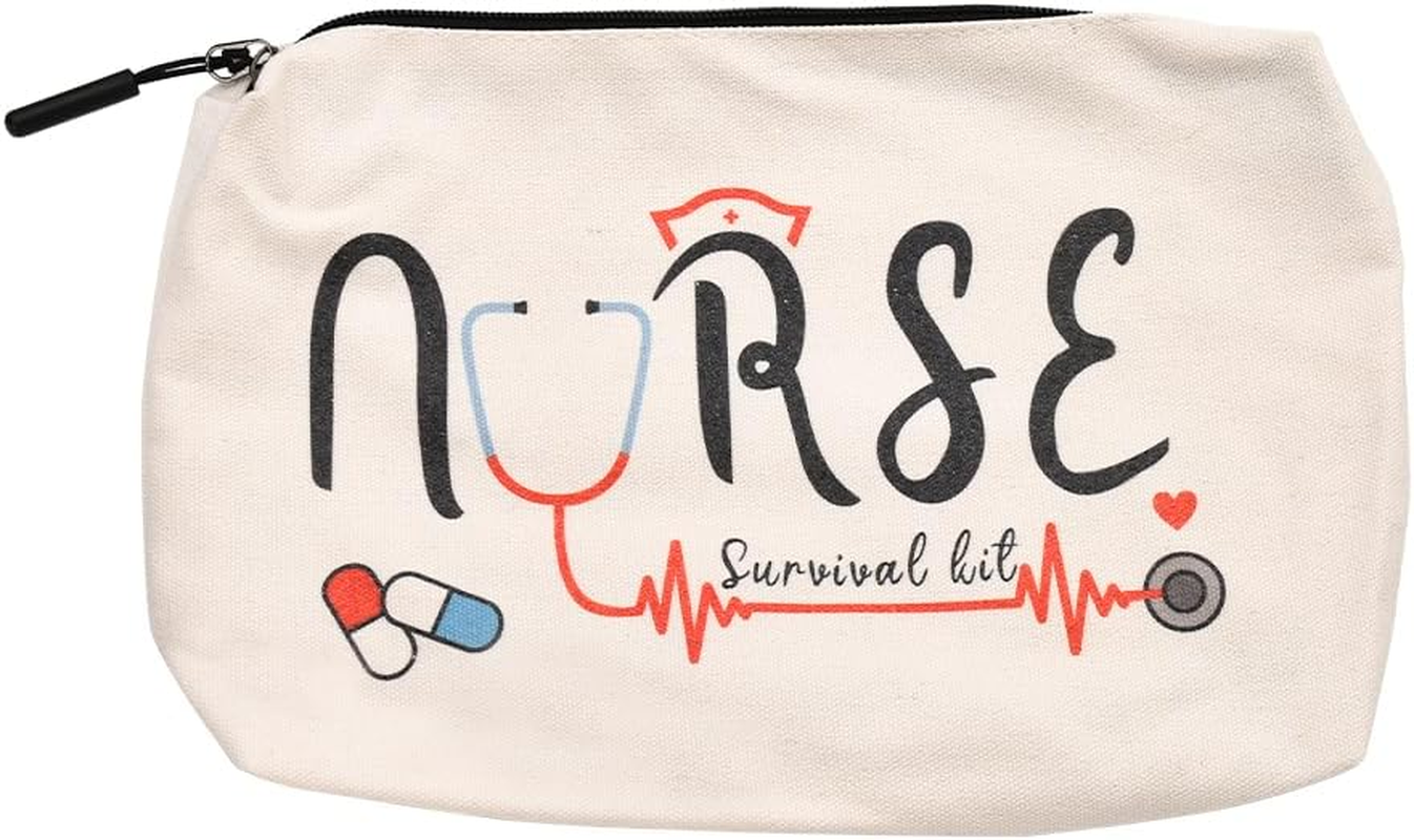Nurse Makeup Bag Cosmetic Bags for Women RN Gifts for Nurses Graduation Retirement Appreciation Gifts for Women Nursing Assistant Student Nurses Accessories for Work - Nurse Survival Kit image number 6