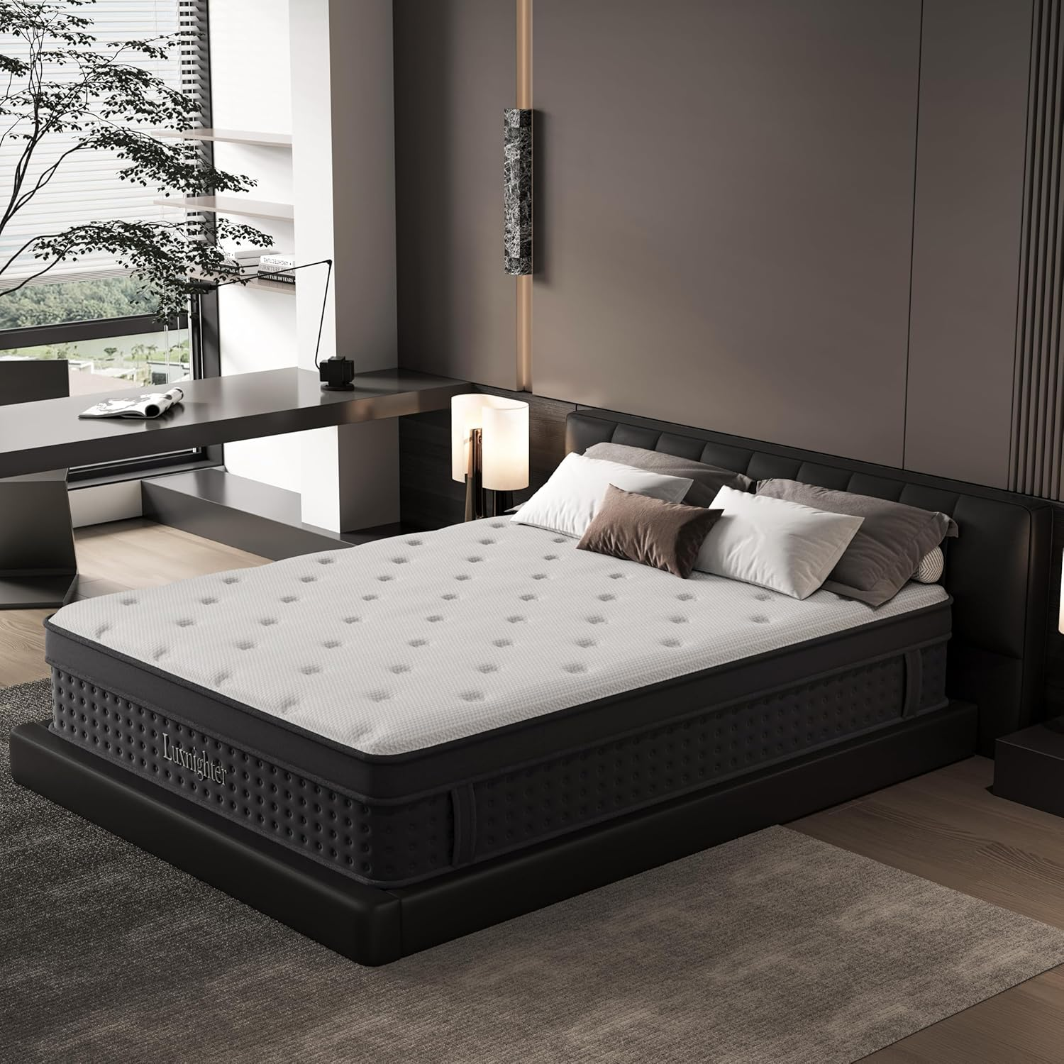 Double Mattress, 26Cm Thick Hybird Mattresses in a Box, Gel Memory Foam Hybrid Mattress for Motion Isolation,Cooling Soft and Comfortable, Pressure Relief, Medium Firm Support, image number 6