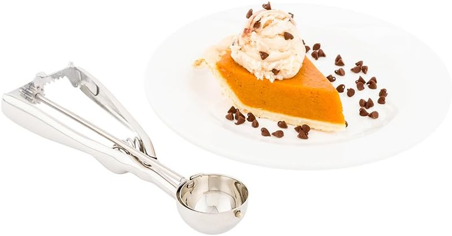 Restaurantware #100 (0.33 Oz) Ice Cream Scoop, Cookie Scoop, Portion Control Scoop - Squeeze Handle for Food Release - Stainless Steel - Met Lux - 1Ct Box image number 4